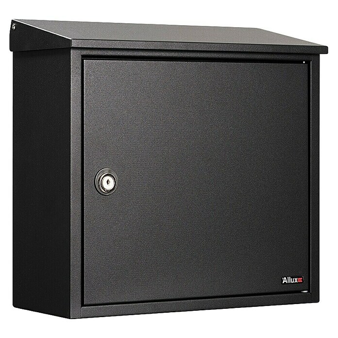 Allux Standbriefkasten 400 (L x B x H: 15 x 360 x 355 mm, Schwarz, Stahl) | BAUHAUS