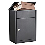 Allux Standbriefkasten 500 (L x B x H: 250 x 380 x 530 mm, Anthrazit, Stahl, Paketfach, Sicherheitsschloss) | BAUHAUS