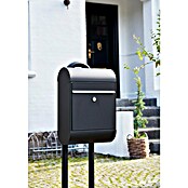 Allux Standbriefkasten 6000 (L x B x H: 170 x 345 x 485 mm, Schwarz, Stahl) | BAUHAUS