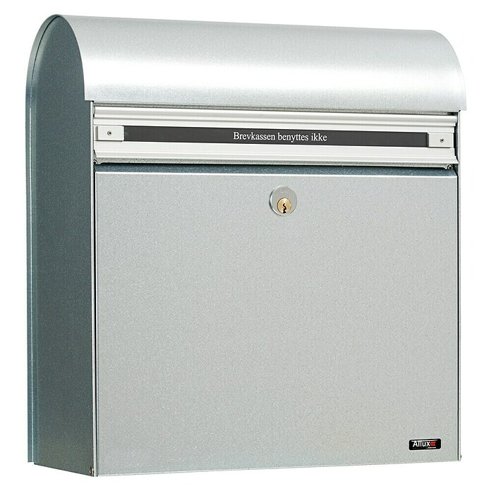 Allux Briefkasten KS200 (L x B x H: 170 x 400 x 445 mm, Silber, Stahl, Namensschild) | BAUHAUS