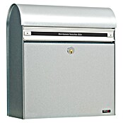 Allux Briefkasten KS200 (L x B x H: 170 x 400 x 445 mm, Silber, Stahl, Namensschild) | BAUHAUS