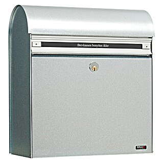 Allux Briefkasten KS200 (L x B x H: 170 x 400 x 445 mm, Silber, Stahl, Namensschild)