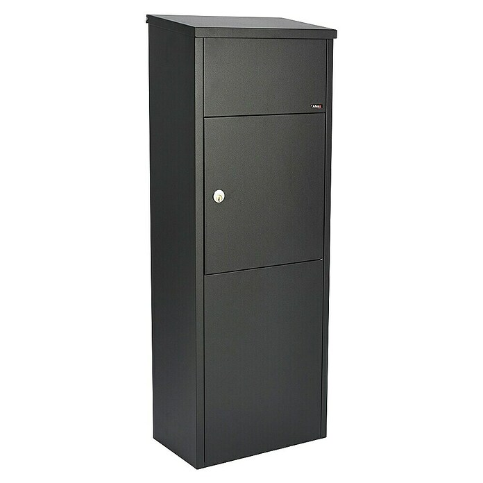 Allux Paketbox 600 (L x B x H: 230 x 380 x 1 050 mm, Schwarz, Stahl, Paketfach, Sicherheitsschloss) | BAUHAUS