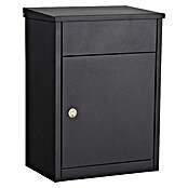 Allux Standbriefkasten 500 (L x B x H: 250 x 380 x 530 mm, Schwarz, Stahl, Sicherheitsschloss) | BAUHAUS