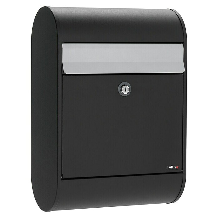 Allux Standbriefkasten 5000 (L x B x H: 160 x 320 x 460 mm, Schwarz / Silber, Stahl) | BAUHAUS