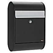 Allux Standbriefkasten 5000 (L x B x H: 160 x 320 x 460 mm, Schwarz / Silber, Stahl) | BAUHAUS