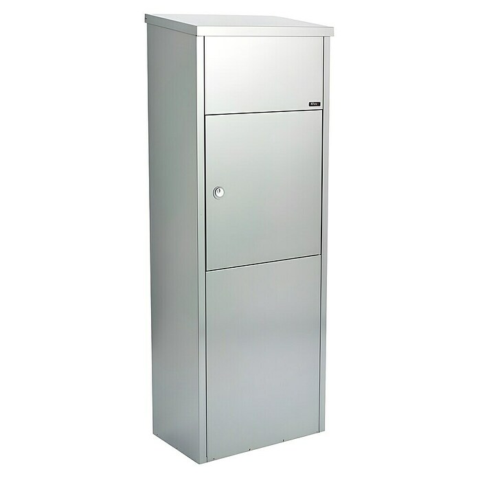 Allux Paketbox 600 (L x B x H: 230 x 380 x 1 050 mm, Silber, Stahl, Zylinderschloss) | BAUHAUS