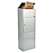 Allux Paketbox 600 (L x B x H: 230 x 380 x 1 050 mm, Silber, Stahl, Zylinderschloss) | BAUHAUS