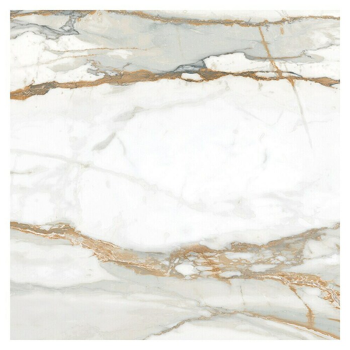 Tau ceramica Keramische tegel Kian Gold (60 x 60 cm, Wit, Glanzend) | BAUHAUS