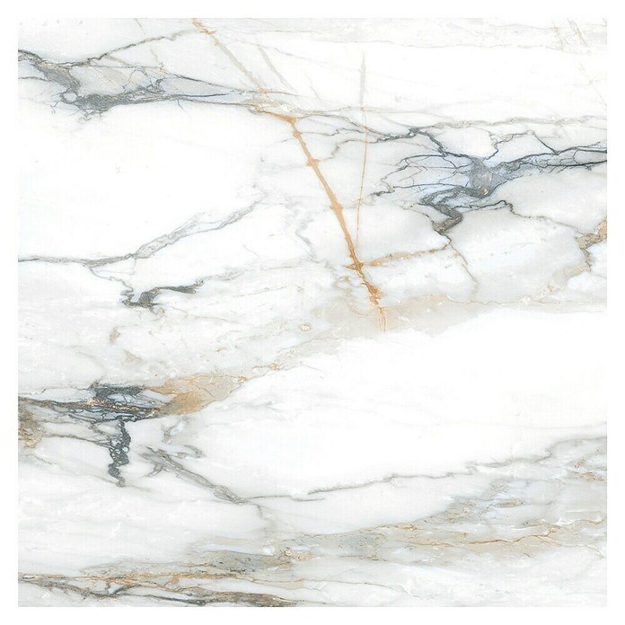Tau ceramica Keramische tegel Kian Gold (60 x 60 cm, Wit, Glanzend) | BAUHAUS