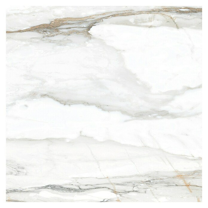 Tau ceramica Keramische tegel Kian Gold (60 x 60 cm, Wit, Glanzend) | BAUHAUS