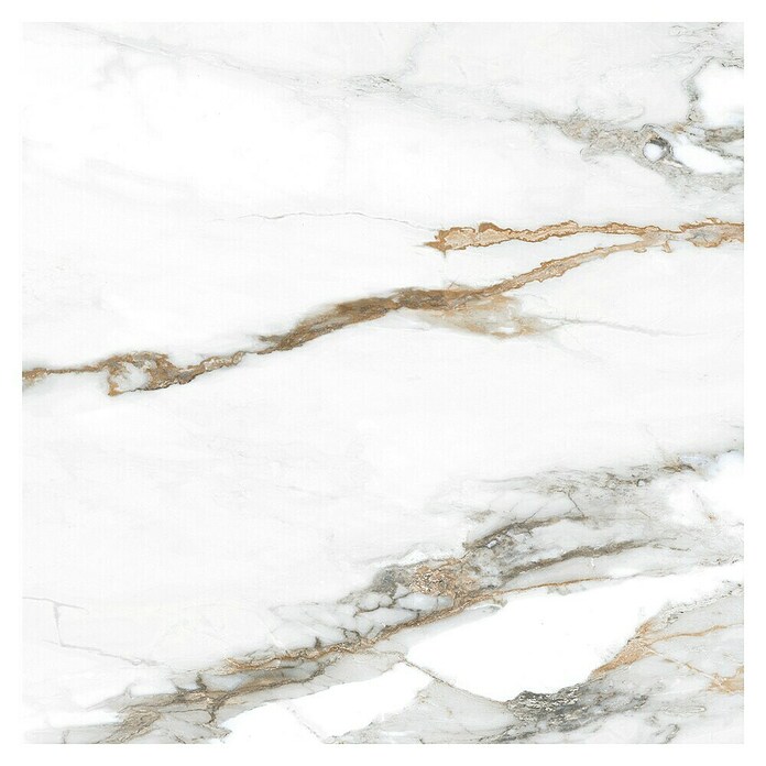 Tau ceramica Keramische tegel Kian Gold (60 x 60 cm, Wit, Glanzend) | BAUHAUS