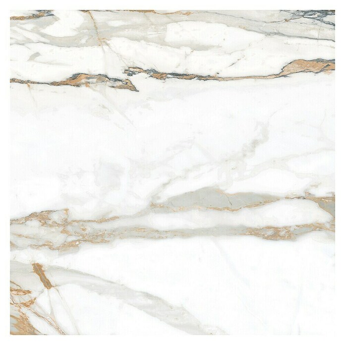 Tau ceramica Keramische tegel Kian Gold (60 x 60 cm, Wit, Glanzend) | BAUHAUS