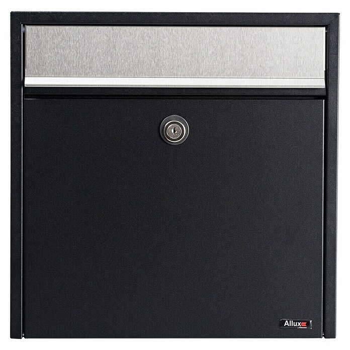 Allux Briefkasten 250 (L x B x H: 150 x 360 x 360 mm, Schwarz, Stahl) | BAUHAUS