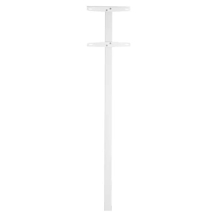 Allux Briefkastenständer Stand 1003 - Single tube stand - L x B x H: 20 x 40 x 160 mm, Weiß, Stahl - Höhenverstellbarer Schreibtischrahmen in Weiß, ideal für ergonomische Arbeitsplätze. Robuste Konstruktion für Stabilität und Flexibilität im Büroalltag.