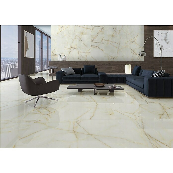 Tau ceramica Keramische tegel Onice Gold (120 x 280 cm, Gold, Mat) | BAUHAUS