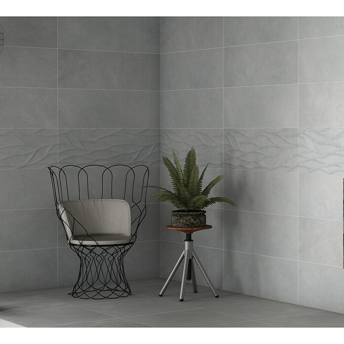 Revestimiento de pared Step (30 x 90 cm, Gris, Rectificado) | BAUHAUS