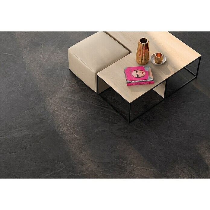 Halcón Keramische tegel Aura Antracita (60 x 60 cm, Antraciet, Mat, Dikte: 9,5 mm) | BAUHAUS