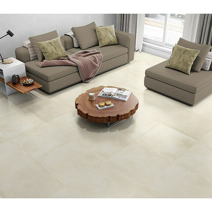 Halcón Keramische tegel Project Ivory (60,5 x 60,5 cm, Ivory, Mat, Dikte: 8 mm) | BAUHAUS