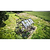Halls Gewächshaus Icon Gardenhouse (Außenmaß inkl. Dachüberstand (B x T): 321,7 x 319,4 cm, Material Seitenwand: Glas, 3 mm, Schwarz) | BAUHAUS