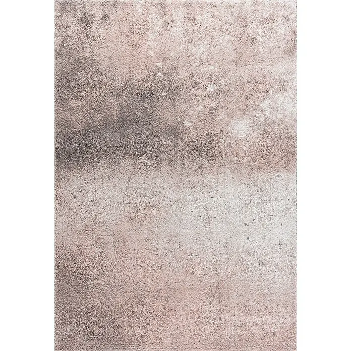 Dekoria Flachgewebeteppich - grau, pink, creme - Ein abstrakter Teppich mit einem verblichenen, strukturierten Design in Rosa- und Grautönen, der einen Vintage-Look erzeugt.\n