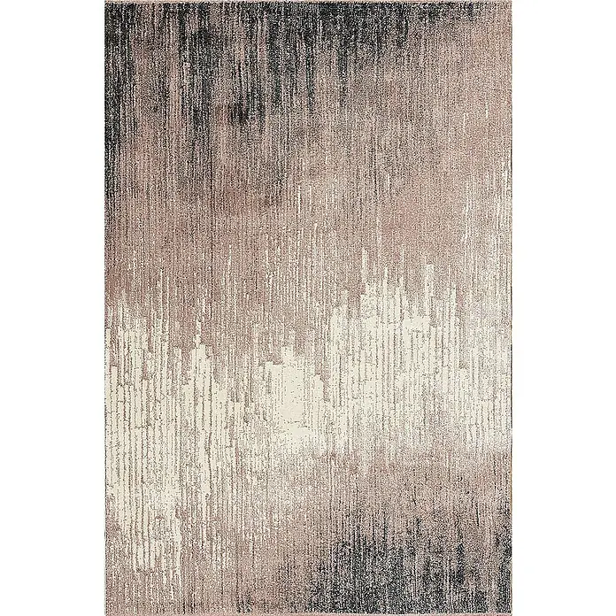 Dekoria Flachgewebeteppich - pink, beige, 230 x 160 cm - Elegantes abstraktes Teppichdesign mit einem Farbverlauf von Schwarz über Beige zu Weiß, ideal für moderne Wohnräume.