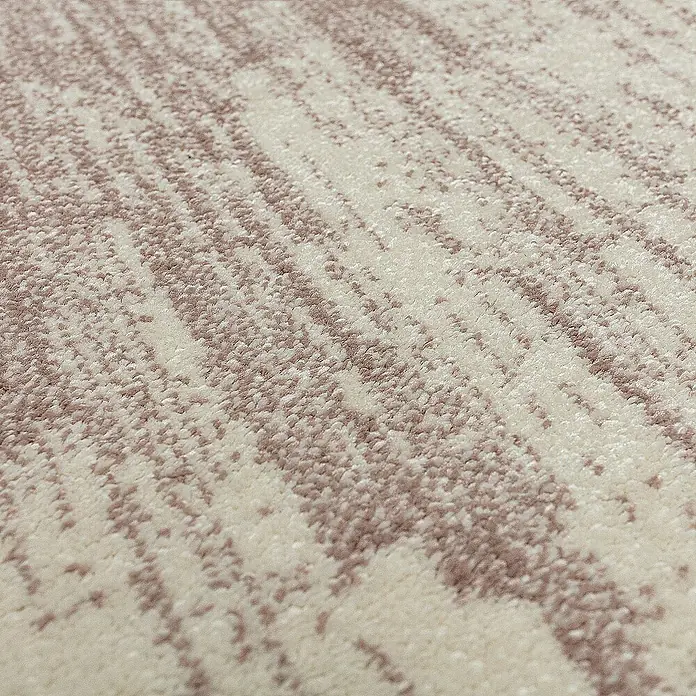 Dekoria Flachgewebeteppich - pink, beige, 230 x 160 cm - Nahaufnahme eines Teppichs mit einem abstrakten Muster in Beige- und Rosatönen, das eine weiche und strukturierte Oberfläche zeigt.