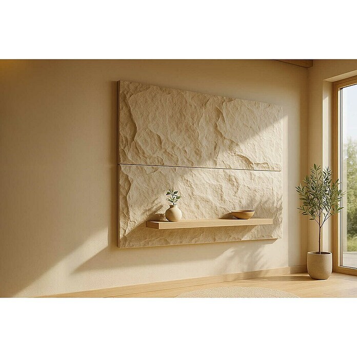 BHP Okrasni panel iz poliuretanskega kamna Golden  (Š x V: 60 x 120 cm, 2 kos, Golden) | 5050 - PVC Paneele | GCDB - Paneele | GCD - Wand Boden Decke Leisten | GC - Wand Boden Decke Leisten | G - Holz/Bauelem | BAUHAUS