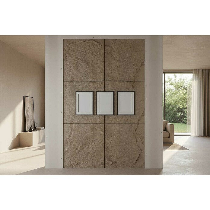 BHP Okrasni panel iz poliuretanskega kamna Golden  (Š x V: 60 x 120 cm, 2 kos, Golden) | 5050 - PVC Paneele | GCDB - Paneele | GCD - Wand Boden Decke Leisten | GC - Wand Boden Decke Leisten | G - Holz/Bauelem | BAUHAUS