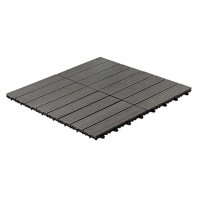 Home Deluxe Terrassenfliese BAVARO 9m² - Anthrazit, Matt - Terrassendielen aus Holzverbundmaterial für den Außenbereich. Das Klicksystem ermöglicht eine einfache und schnelle Verlegung.