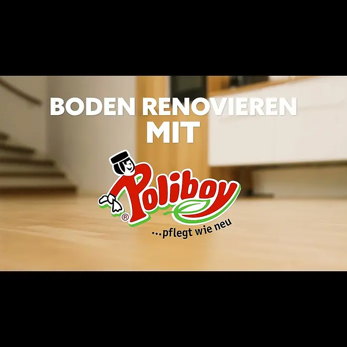Poliboy Reinigungsmittel Parkett Renovierer - Seidenmatt-Effekt, Flasche, 500 ml - DIY: Boden renovieren mit POLIBOY / Anwendungsvideo