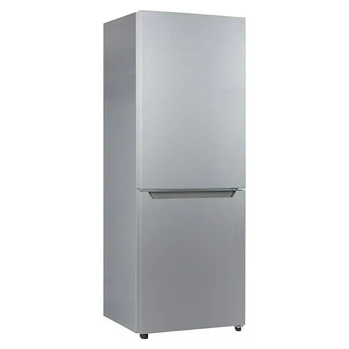Respekta Kühl-Gefrierkombination Savo - 49,5 x 47,4 x 144 cm, Silber, Nutzinhalt Gesamt: 157 l - Silberner Kühlschrank mit zwei Türen. Modernes Design für die Küche, bietet viel Stauraum und Kühlleistung für Lebensmittel und Getränke.