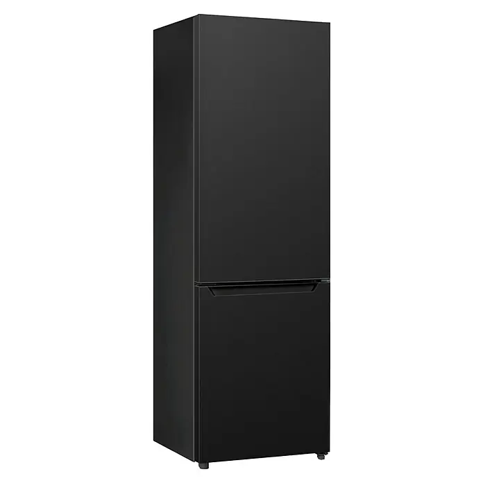 Respekta Kühl-Gefrierkombination Gotland - 55 x 54 x 176 cm, Black Steel, Nutzinhalt Gesamt: 262 l - Ein dunkler Kühl-/Gefrierschrank mit zwei Türen, der sich perfekt für moderne Küchen eignet. Elegantes Design und optimale Raumnutzung.