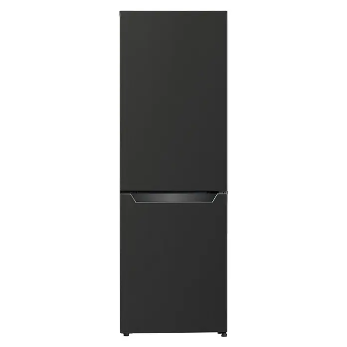 Respekta Kühl-Gefrierkombination Savo - 49,5 x 47,4 x 144 cm, Black Steel, Nutzinhalt Gesamt: 157 l - Hier ist ein freistehender Kühlschrank mit Gefrierfach in dunkler Farbe. Das Gerät hat zwei Türen und einen modernen Look.