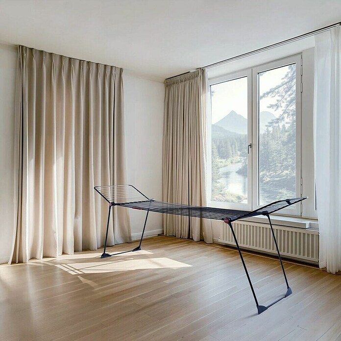 Vileda Zložljivo stojalo za sušenje perila  (Dolžina vrvi za perilo: 30 m, Do x Š x V: 304 x 56 x 128 cm, Črna) | 3788 - Standwäschetrockner | HHEA - Haushaltshelfer | HHE - Haushaltshelfer | HH - Reinigung | H - Innendeko/Farben | BAUHAUS