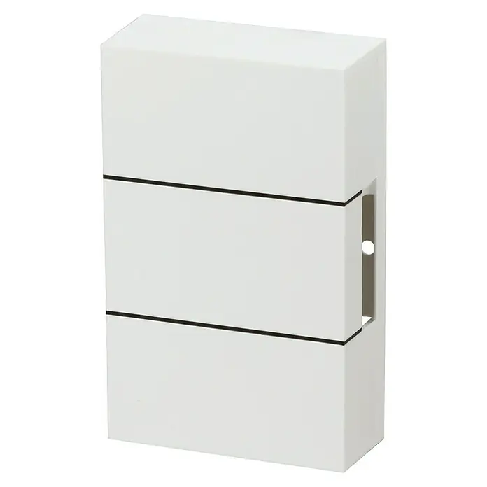 Heidemann 2-Klang-Gong Ibis - 45 x 105 x 168 mm, 82 dB, Weiß, Kunststoff - Weiße Zigarrenkiste mit schlichtem, modernem Design und praktischem Verschluss. Ideal für die stilvolle Aufbewahrung von Zigarren.