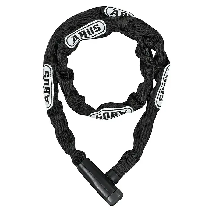 Abus Kettenschloss 5805K - Länge: 110 cm, Stärke: 5 mm - Das ABUS CityChain 1010 Fahrradschloss bietet hohen Diebstahlschutz mit einer robusten Kette und dem markanten ABUS-Logo auf der Textilummantelung.