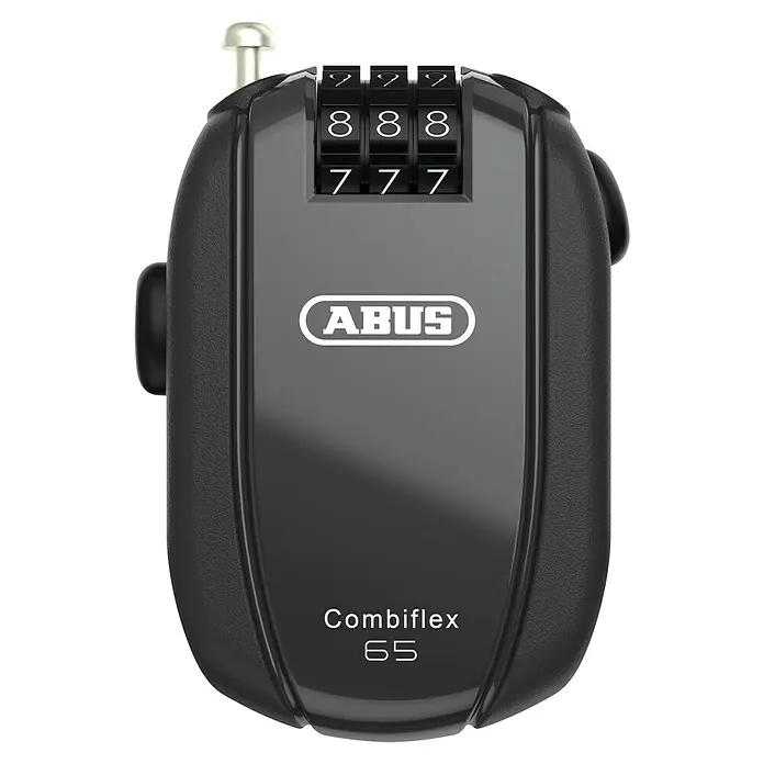 Abus Zahlen-Kabelschloss Combiflex StopOver 65 - Länge: 65 cm, Passend für: Sicherung von Helmen u.Ä - ABUS CombiFlex 65 Zahlenschloss. Kompaktes, leichtes Schloss mit individuell einstellbarem Zahlencode für mehr Sicherheit unterwegs.