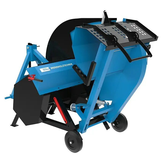 Güde Wippkreissäge GWS 700 ZR HM-2 - Durchmesser Sägeblatt: 700 mm, Bohrung Sägeblatt: 30 mm - Brennholzsäge von Güde Brennholztechnik in Blau und Schwarz, robust und zuverlässig für die Holzbearbeitung.