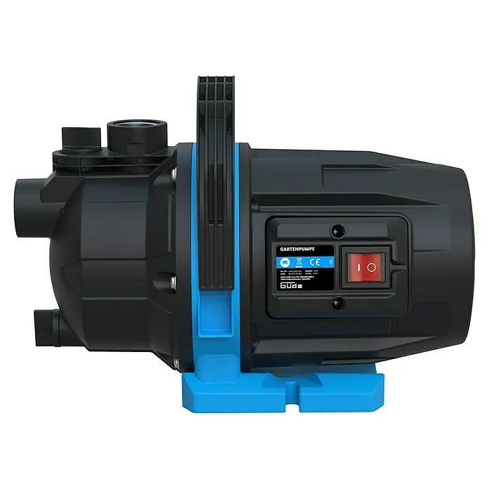 Güde Gartenpumpe GP 6035 - 600 W, Max. Fördermenge: 3.200 l/h - Die Güde Gartenpumpe ist eine leistungsstarke Pumpe zur Gartenbewässerung. Robuste Bauweise mit blauem Tragegriff.