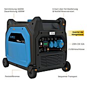 Güde Inverter-Stromerzeuger ISG 6600-3 E (6,6 kW, Tankvolumen: 18,5 l, Verbrauch: 4 l/h) | BAUHAUS