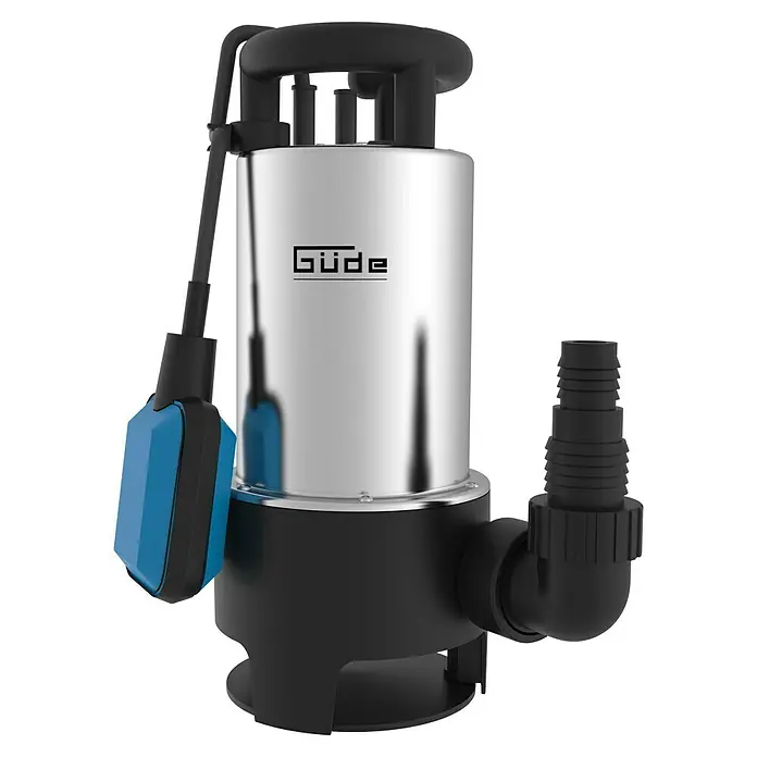 Güde Schmutzwasserpumpe GS 1103 PI - 1.100 W, Max. Fördermenge: 20.000 l/h - Bild einer Tauchpumpe der Marke Güde, ideal für den Einsatz in Haus und Garten zur Wasserförderung.
