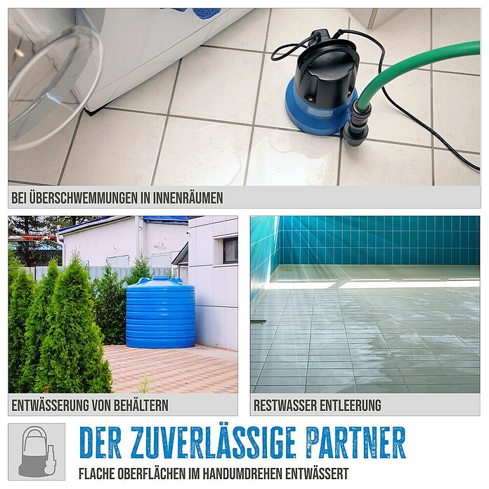 Güde Klarwasser-Tauchpumpe GFS 401 S (400 W, Max. Fördermenge: 7 000 l/h) | BAUHAUS