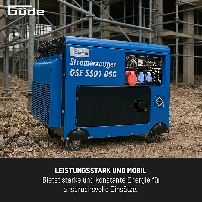 Güde Stromerzeuger GSE 5501 DSG (5 kW, Tankvolumen: 14,5 l, Verbrauch: 1,5 l/h) | BAUHAUS