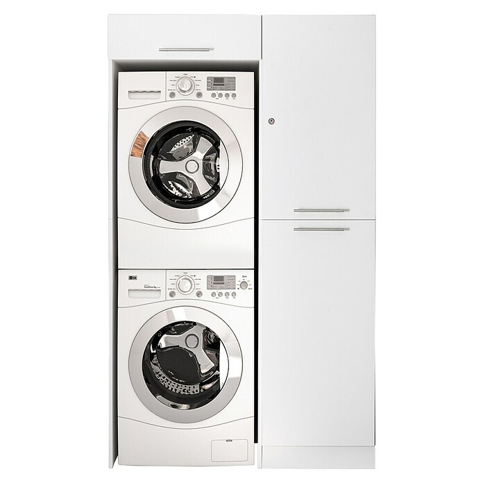Respekta Wasmachinekast Clara (l x b: 67,6 x 117,4 cm, Wit, Met hoge kast en wasmachinekast) | BAUHAUS