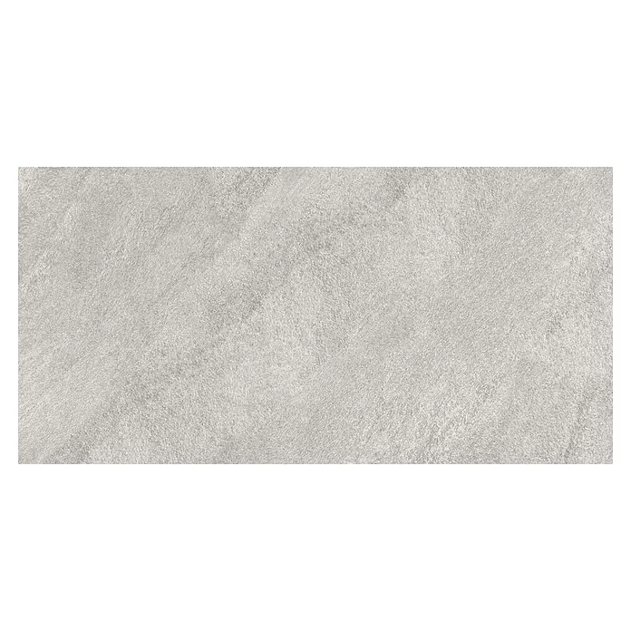 Terrassenfliese Durastone - 60 x 120 x 2 cm, Grau, Matt - Texturierte, hellgraue Steinzeugfliese mit feinen Unregelmäßigkeiten, ideal für moderne Wohnräume.\n