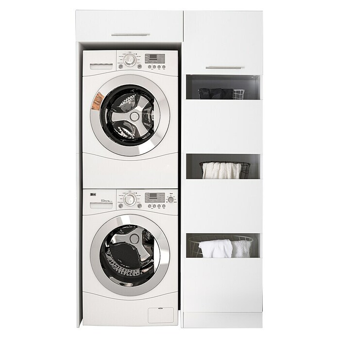 Respekta Wasmachinekast Clara (l x b: 67,6 x 117,4 cm, Wit, Met waskast en wasmachinekast) | BAUHAUS