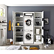 Respekta Armario para lavadora Clara (L x An: 67,6 x 167,4 cm, Blanco, Con 2 armarios para lavadora, un armario para la ropa y un armario alto) | BAUHAUS