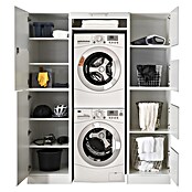 Respekta Wasmachinekast Clara (l x b: 67,6 x 167,4 cm, Wit, Met 2 x wasmachinekast, waskast en hoge kast) | BAUHAUS