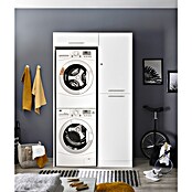 Respekta Armario para lavadora Clara (L x An: 67,6 x 117,4 cm, Blanco, Con armario alto y mueble para la lavadora) | BAUHAUS